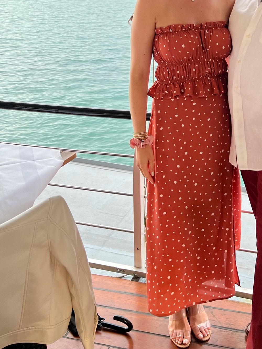 Lulus Polka Dot  Tube Top & skirt set